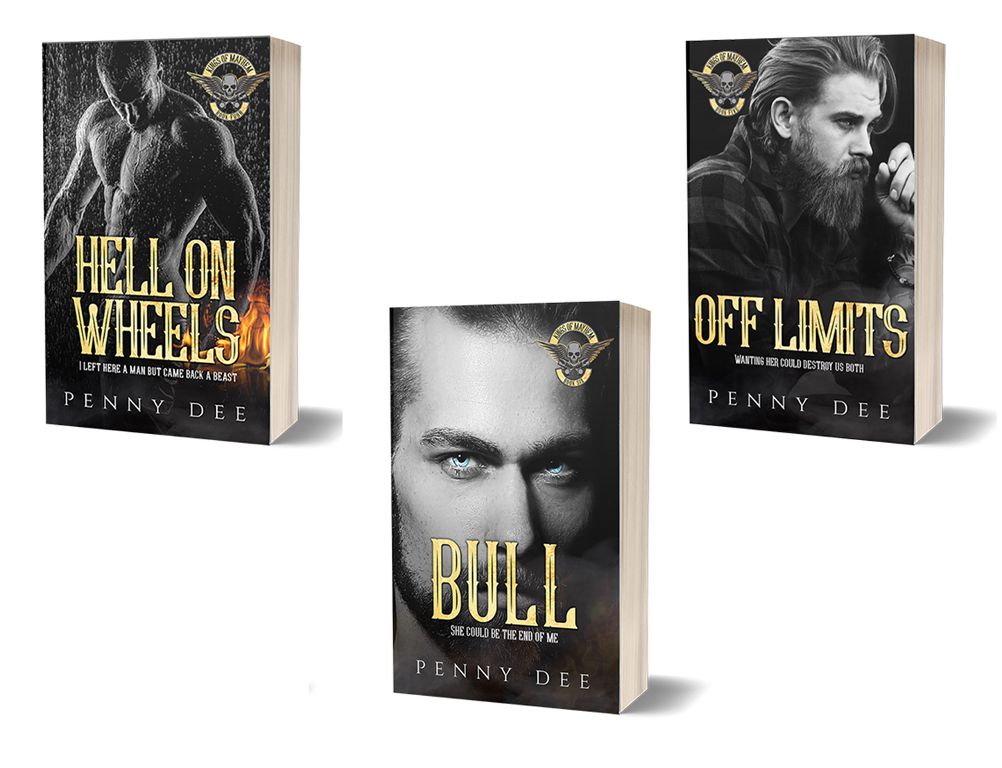 Kings of Mayhem MC Original Chapter Paperback Bundle Book 4 - 6